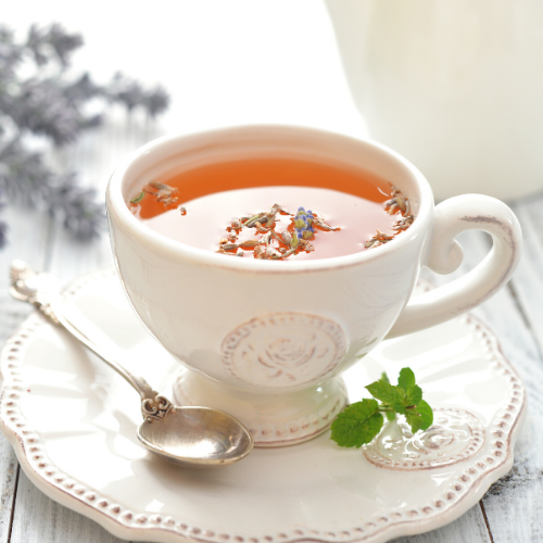 Tea cup with herbs